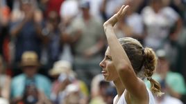 Воскресенье. Лондон. Светлана КУЗНЕЦОВА после победы над Слоан СТИВЕНС.