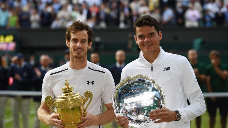 Энди МАРРЭЙ (слева) и Милош РАОНИЧ. Фото AFP Энди МАРРЭЙ (слева) и Милош РАОНИЧ. Фото AFP