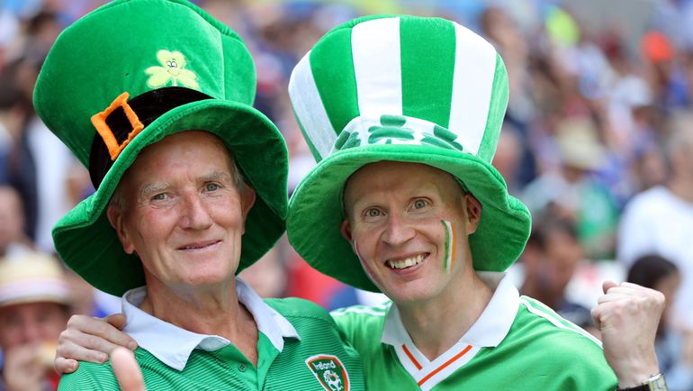 Ирландские болельщики запомнились во Франции только с лучшей стороны. Фото AFP Ирландские болельщики запомнились во Франции только с лучшей стороны. Фото AFP