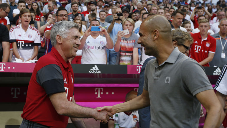 Карло АНЧЕЛОТТИ и Хосеп ГВАРДЬОЛА. Фото REUTERS Карло АНЧЕЛОТТИ и Хосеп ГВАРДЬОЛА. Фото REUTERS