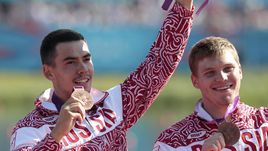 9 августа 2012 года. Лондон. Алексей КОРОВАШКОВ и Илья ПЕРВУХИН бронзовые медалисты Олимпиады.