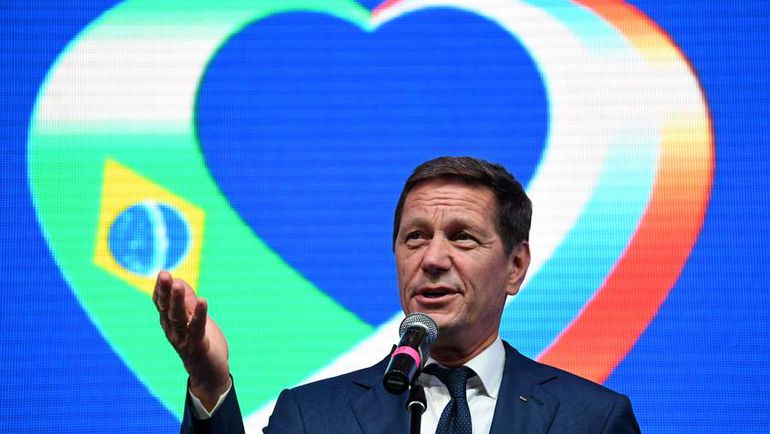 Президент ОКР Александр ЖУКОВ на открытии Дома болельщиков команды России. Фото AFP Президент ОКР Александр ЖУКОВ на открытии Дома болельщиков команды России. Фото AFP