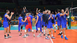 Четверг. Рио-де-Жанейро. Россия – Египет – 3:0. Россия празднует победу.