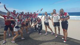 Сегодня. Рио-де-Жанейро. Российские гандболистки на Копакабане.