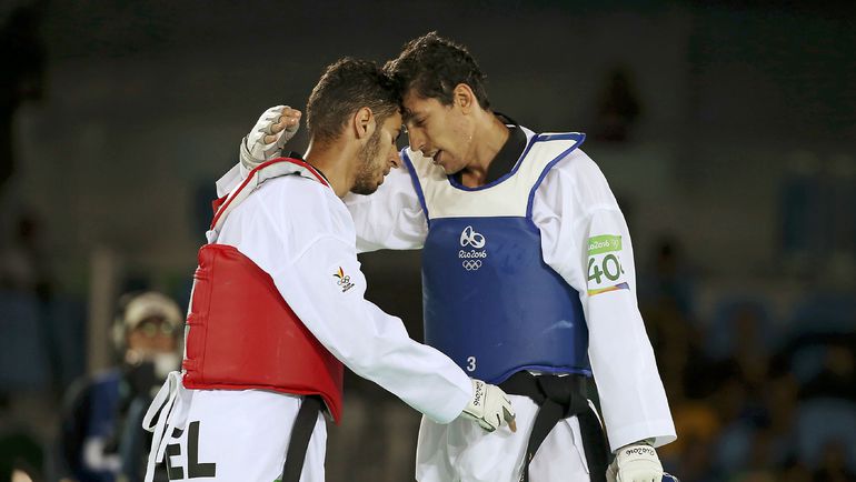 Сегодня. Рио-де-Жанейро. Ахмад АБУГАУШ и Алексей ДЕНИСЕНКО. Фото REUTERS Сегодня. Рио-де-Жанейро. Ахмад АБУГАУШ и Алексей ДЕНИСЕНКО. Фото REUTERS