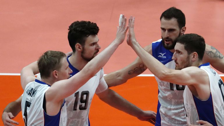 Сборная России по волейболу. Фото AFP Сборная России по волейболу. Фото AFP