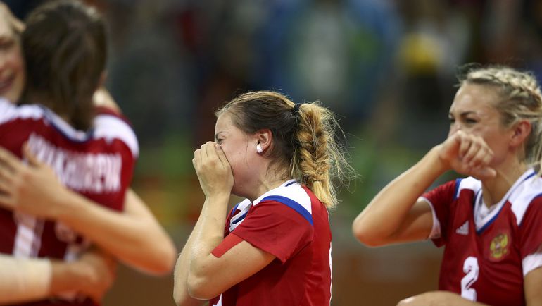 Эмоции россиянок после победы. Фото REUTERS Эмоции россиянок после победы. Фото REUTERS