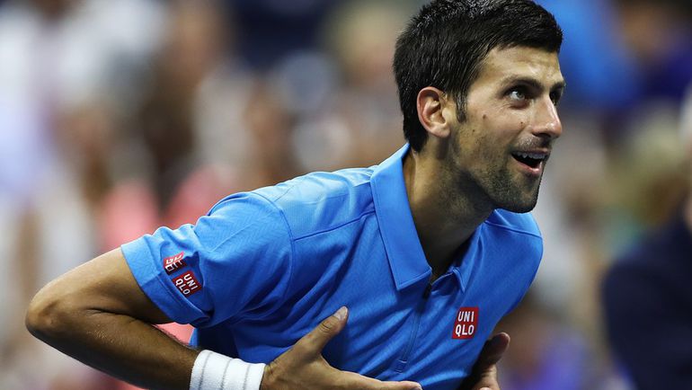 Понедельник. Нью-Йорк. Новак ДЖОКОВИЧ празднует победу над Ежи Яновичем. Фото AFP Понедельник. Нью-Йорк. Новак ДЖОКОВИЧ празднует победу над Ежи Яновичем. Фото AFP