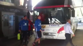 Приезд сборной России на тренировку