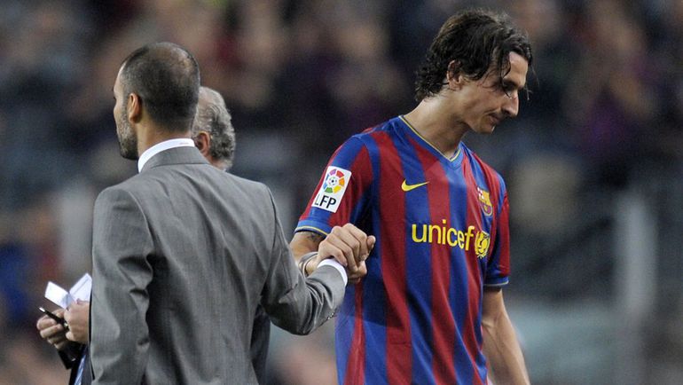 Хосеп ГВАРДЬОЛА и Златан ИБРАГИМОВИЧ. Фото AFP Хосеп ГВАРДЬОЛА и Златан ИБРАГИМОВИЧ. Фото AFP