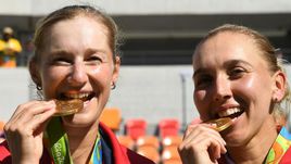 Олимпийские чемпионки Рио Екатерина МАКАРОВА и Елена ВЕСНИНА.