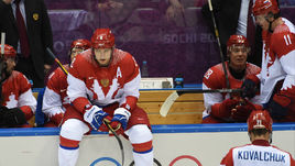 19 февраля 2014 года. Сочи. Финляндия - Россия - 3:1. Александр ОВЕЧКИН после поражения сборной в четвертьфинале олимпийского турнира.