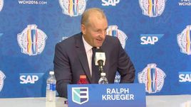 Суббота. Торонто. Европа - США - 3:0. Главный тренер сборной Европы Ральф КРЮГЕР.