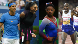 Рафаэль НАДАЛЬ, Серена УИЛЬЯМС, Симона БАЙЛЗ и Мо ФАРА.