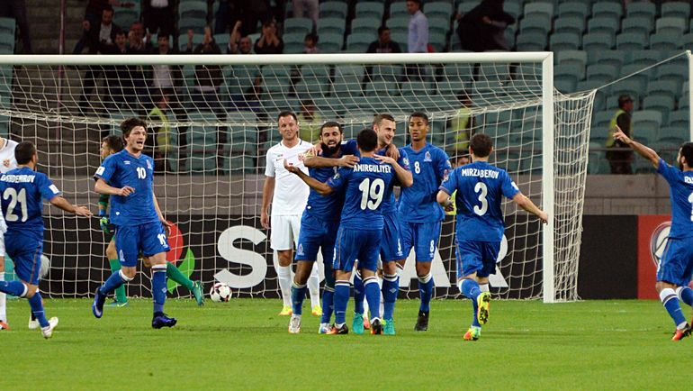 Вчера. Баку. Азербайджан - Норвегия - 1:0. Азербайджан празднует вторую победу на старте отборочного цикла. Фото AFP Вчера. Баку. Азербайджан - Норвегия - 1:0. Азербайджан празднует вторую победу на старте отборочного цикла. Фото AFP
