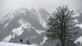 Рамзау, в котором российские лыжники и биатлонисты начали подготовку к новому сезону, зимой.