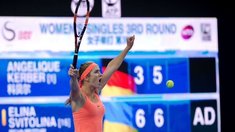 6 октября. Пекин. Элина СВИТОЛИНА побеждает Ангелику КЕРБЕР. Фото AFP 6 октября. Пекин. Элина СВИТОЛИНА побеждает Ангелику КЕРБЕР. Фото AFP