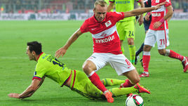 В борьбе Алан ДЗАГОЕВ и Денис ГЛУШАКОВ.