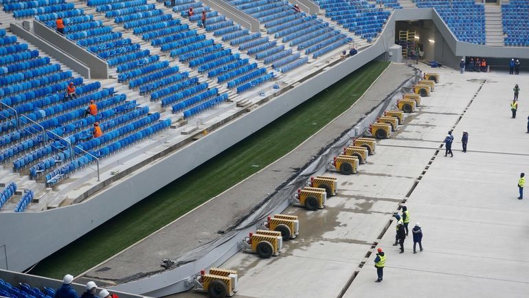 Поле на арене на Крестовском. Фото vk.com/igor_albin Поле на арене на Крестовском. Фото vk.com/igor_albin