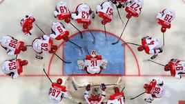 Воскресенье. Хельсинки. Чехия - Россия - 0:3. Россияне настраиваются на игру.