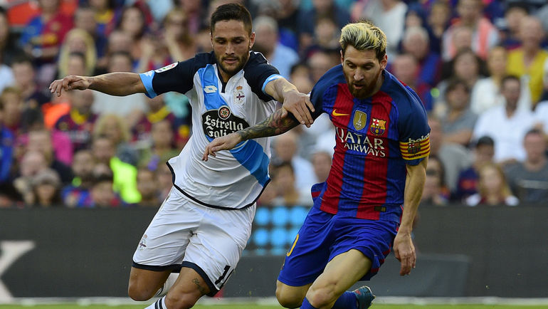 Флорин АНДОНЕ (слева, против Лионеля МЕССИ) только в этом туре открыл счет голам в примере. Фото REUTERS Флорин АНДОНЕ (слева, против Лионеля МЕССИ) только в этом туре открыл счет голам в примере. Фото REUTERS