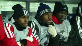 Ибра КЕБЕ, Жерри-Кристиан ТЧУЙСЕ и Эссиен ФЛО.