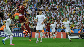 26 июня 2014 года. Куритиба. ЧМ-2014. Алжир – Россия – 1:1. 6-я минута. Александр КОКОРИН открывает счет в роли центрфорварда нашей команды.