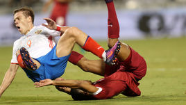 Сегодня. Доха. Катар - Россия - 2:1. Падение Александра КОКОРИНА.