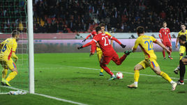 Сегодня. Грозный. Россия - Румыния - 1:0. 90+3-я минута. Гол Магомеда ОЗДОЕВА.