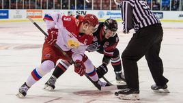 Молодежная сборная России против сборной лиги Квебека.