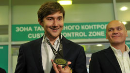 Сегодня. Москва. Встреча Сергея КАРЯКИНА в аэропорту Шереметьево.