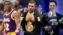 Мэджик ДЖОНСОН, Руслан ЧАГАЕВ, Руди ГАЛИНДО.