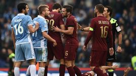 В римском дерби не обошлось без скандалов.