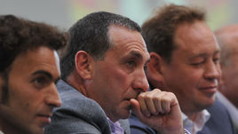 Гендиректор ЦСКА Роман БАБАЕВ, президент армейского клуба Евгений ГИНЕР и Леонид СЛУЦКИЙ.