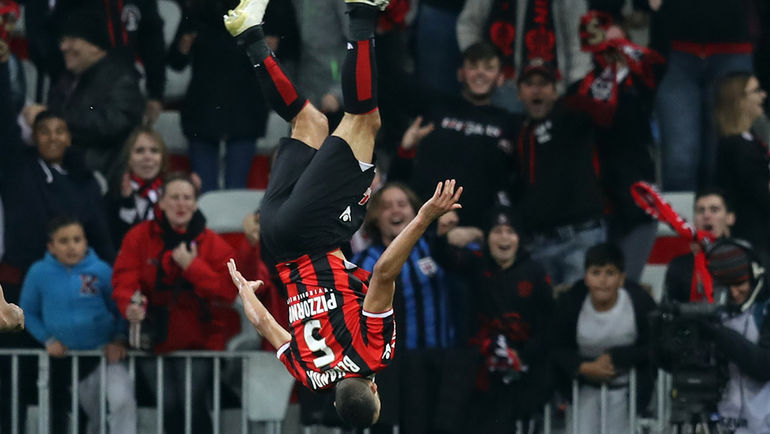 Празднование гола в исполнении Юнеса БЕЛАНДА. Фото AFP Празднование гола в исполнении Юнеса БЕЛАНДА. Фото AFP