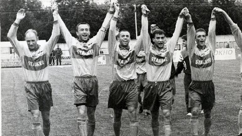 Радость игроков БАТЭ. Виктор ГОНЧАНЕРКО - крайний справа. Фото ФК БАТЭ Радость игроков БАТЭ. Виктор ГОНЧАНЕРКО - крайний справа. Фото ФК БАТЭ