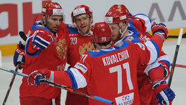 Сегодня. Москва. Россия - Чехия - 5:1. Главным героем матча стал Илья КОВАЛЬЧУК: нападающий СКА забросил шайбу и отдал две голевые передачи.