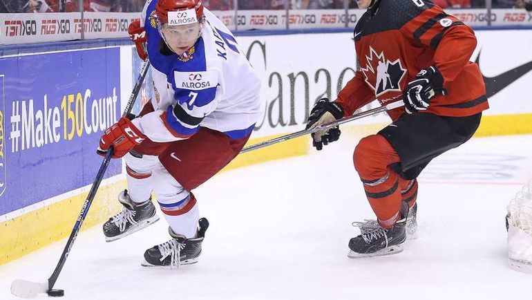 Понедельник. Торонто. Канада - Россия - 5:3. Кирилл КАПРИЗОВ (№7). Фото AFP Понедельник. Торонто. Канада - Россия - 5:3. Кирилл КАПРИЗОВ (№7). Фото AFP
