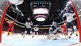 Вторник. Монреаль. Дания – Финляндия – 3:2. Датчане празднуют гол.