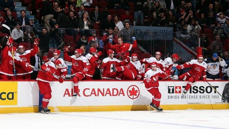Вторник. Монреаль. Дания – Финляндия – 3:2. Радость датчан после победы. Фото worldjunior2017.com Вторник. Монреаль. Дания – Финляндия – 3:2. Радость датчан после победы. Фото worldjunior2017.com
