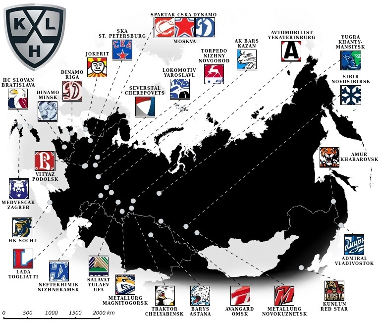 География команд КХЛ. География команд КХЛ.