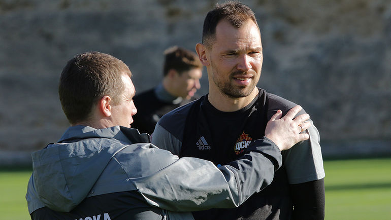 Виктор ГОНЧАРЕНКО и Сергей ИГНАШЕВИЧ. Фото Валентин КОБЫЩА. ФК ЦСКА. Виктор ГОНЧАРЕНКО и Сергей ИГНАШЕВИЧ. Фото Валентин КОБЫЩА. ФК ЦСКА.