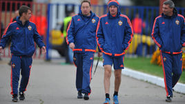 Виктор ГОНЧАРЕНКО, Леонид СЛУЦКИЙ, Виктор ОНОПКО и Сергей ОВЧИННИКОВ.