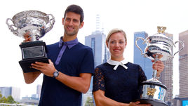 Действующие чемпионы Australian Open Новак ДЖОКОВИЧ и Ангелик КЕРБЕР.