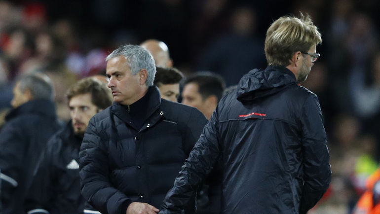 Жозе МОУРИНЬЮ (слева) и Юрген КЛОПП. Фото REUTERS Жозе МОУРИНЬЮ (слева) и Юрген КЛОПП. Фото REUTERS