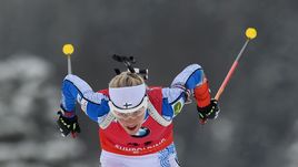 Рупольдинг. Женская гонка преследования. Мякяряйнен - вне конкуренции.