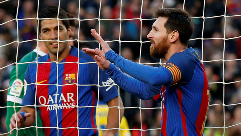 Лионель МЕССИ (справа) и Луис СУАРЕС. Фото AFP Лионель МЕССИ (справа) и Луис СУАРЕС. Фото AFP