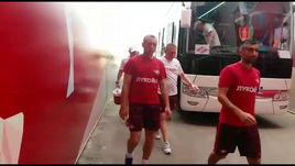 Вертолеты на тренировке "Спартака"