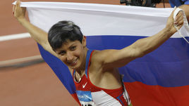 Август 2008 года. Татьяна ЛЕБЕДЕВА в Пекине.