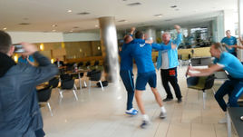 Как Дзюба отметил победу Федерера